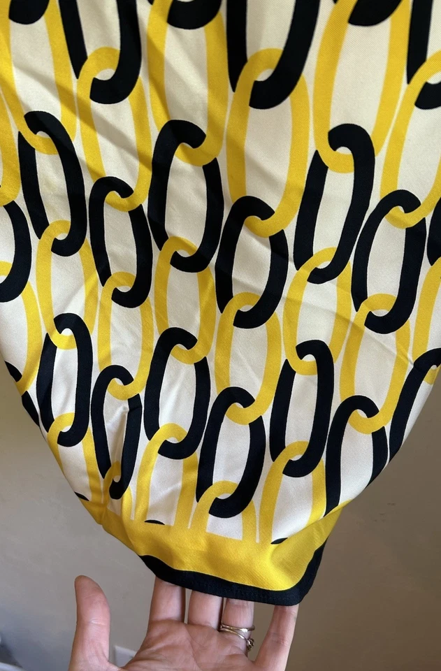 Vestido Halter Cadena Milly 4 Seda Italiano Resort Diseñador Fiesta Retro Dinero Antiguo Foto 3 de 4