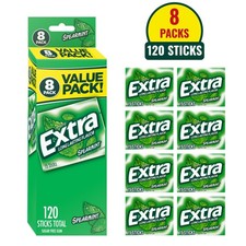 Spearmint Sugar Free Gum Back To School Chewing Gum - 8 Pack