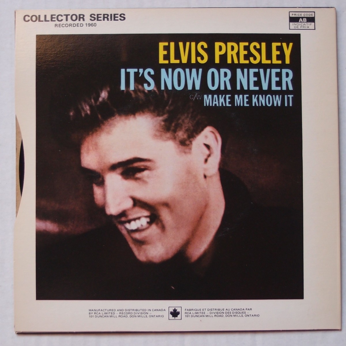 ELVIS PRESLEY: It's Now or Never CANADA 45 & PS NM- / NM- rare | eBay