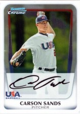 2011 Bowman Chrome Draft Prospects #BDPP105 Carson Sands Team USA