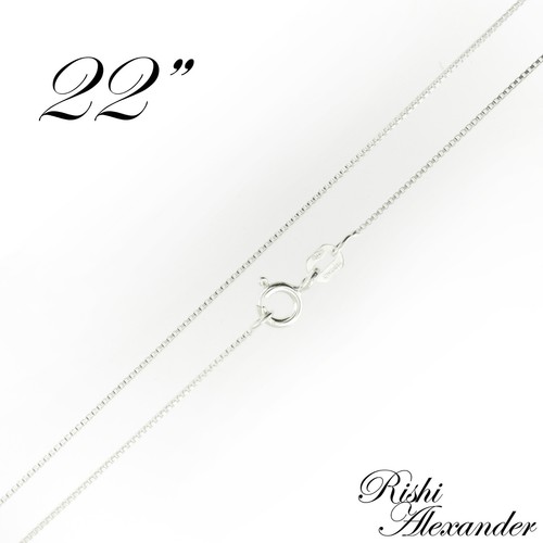 Sterling Silver BOX Chain Necklace Thin .7mm 012 Gauge 925 Italy Italian Jewelry - Picture 8 of 10
