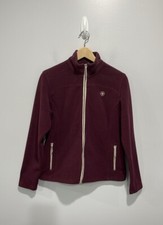 Ariat burgundy full zip fleece size medium women s equestrian wear
