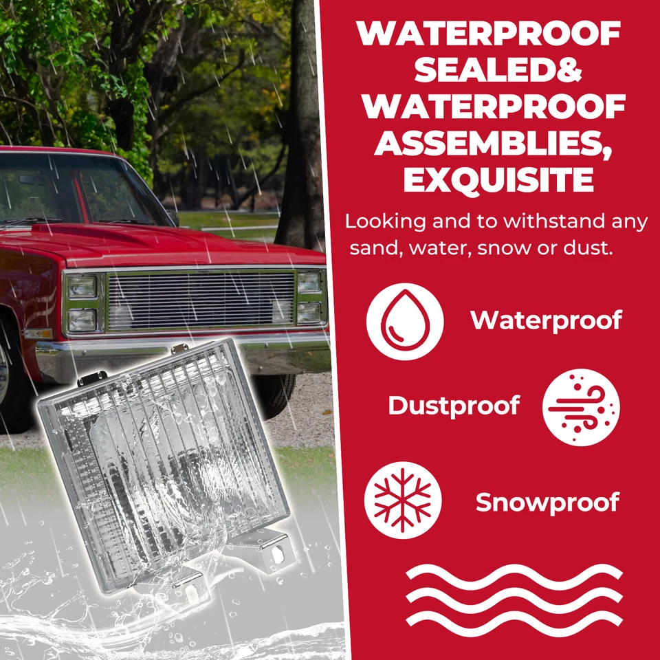 Pair Set Turn Signal Side Corner Marker Lamp Light for Chevy GMC Pickup Truck - Image 3 of 4