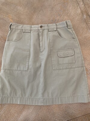 Eddie Bauer Gray 100% Cotton Skirt, Size 12, length 20 , waist 32  Pockets