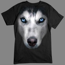 T-Shirt Hunderasse Husky Face Hunde Schlittenhund *3248