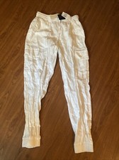 Magaschoni White Linen Pants Size Small Brand New With Tags