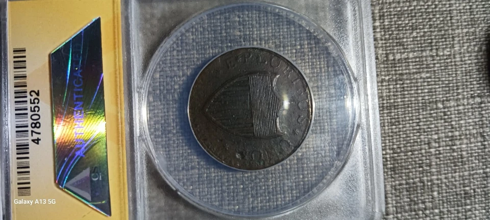 1787 NEW JERSEY RARE STRAIGHT PLOW MARIS 64-1 - Image 3 of 4