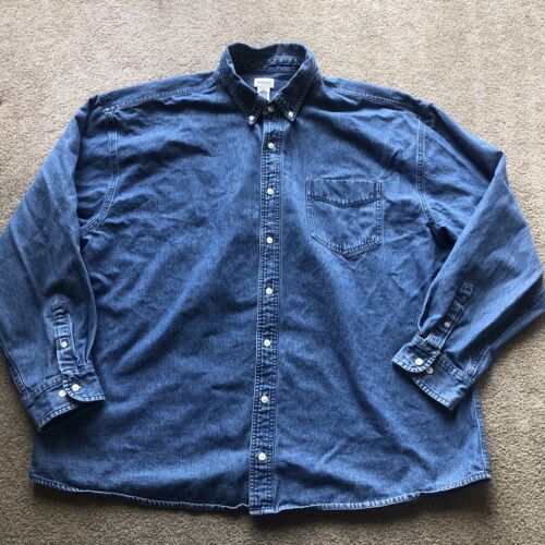 NorthCrest Denim Long Sleeve Mens 2XL XXL 50-52 Heavy Cotton VINTAGE