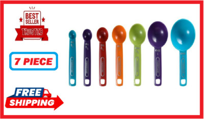Farberware Plastic Professional 7 Piece Multi-Colored Measuring Spoon Set