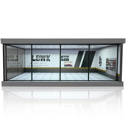 Diorama 1/64 Car Garage Model LED Lights City Car Showroom Scene Model Display - Picture 38 of 41
