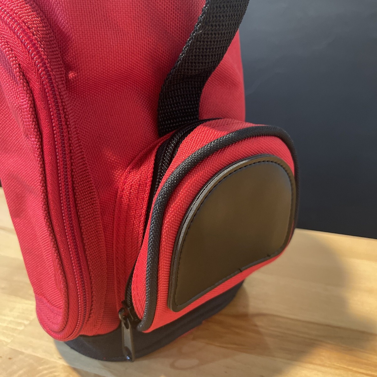 Mini Golf Bag Classic Display Ball Bag Range Bag Red And Black RDS