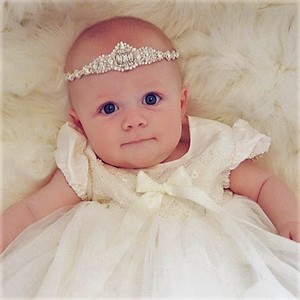 baby girl christening headband