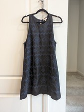 Aritzia Wilfred Linen Blend Swing Dress Geometric Laganlook size M 