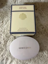 Estee Lauder Perfumed Body Powder- White Linen- Full Size 3.5 oz/100g, NIB