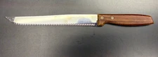 Bread Knife 8" Blade Laser Etched Sheffield England w/ Wood Handle