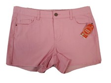 Wonder Nation Girls Midi Length PINK Denim Jeans Shorts 16 Plus  18 NEW