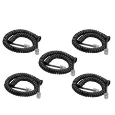 5 Pack 6Ft Uncoild /1.1 FT Modular Coiled Telephone Handset Cord for Telephon...