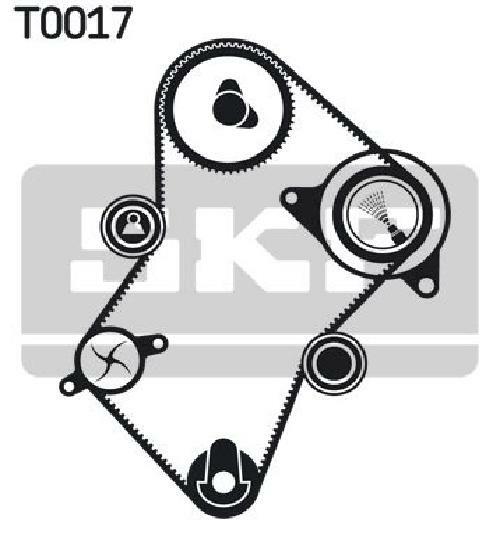 Timing Belt Kit + Water Pump Sheet Steel VKMC 03244 SKF for PEUGEOT CITROËN FIAT - Image 9
