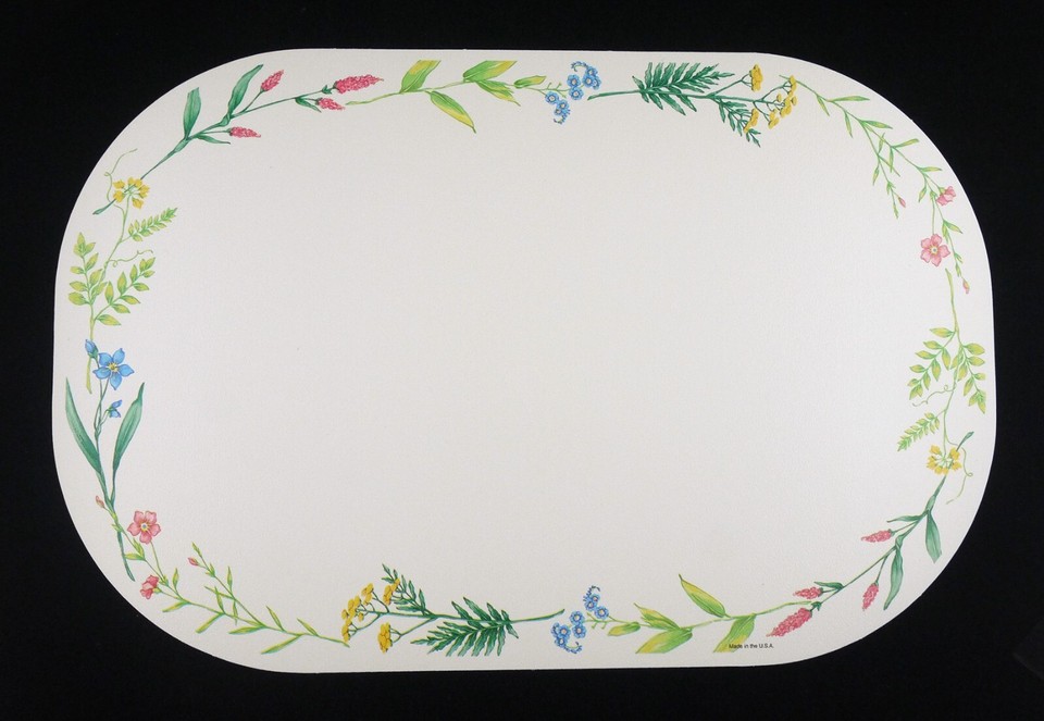 SET OF FOUR (4) Corelle MY GARDEN Placemats Reversible Plastic GREAT CONDITION! eBay