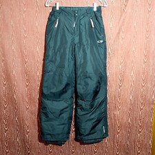 CHAMPION SNOW PANTS BLACK INSULATED SKI SNOWBOARD RIPSTOP GIRL'S SIZE 10-12