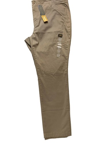 Lee Women's 18M Tailored Chino Brown Mid Rise Slim Straight Leg NWT E357 - Picture 9 of 12