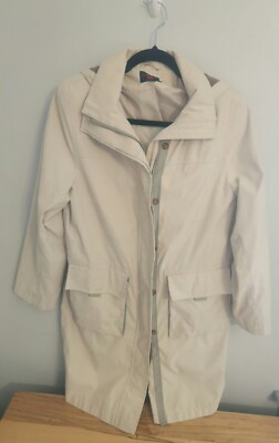 Gallery Beige Jacket Hooded With Collar Size S