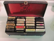 Vintage Lot of 24 Country 8-Track Tapes with Carrying Case