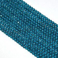 Wholesale 10 Strands Faceted 3mm Bright Blue Spinel Round Gems Loose Beads 15''