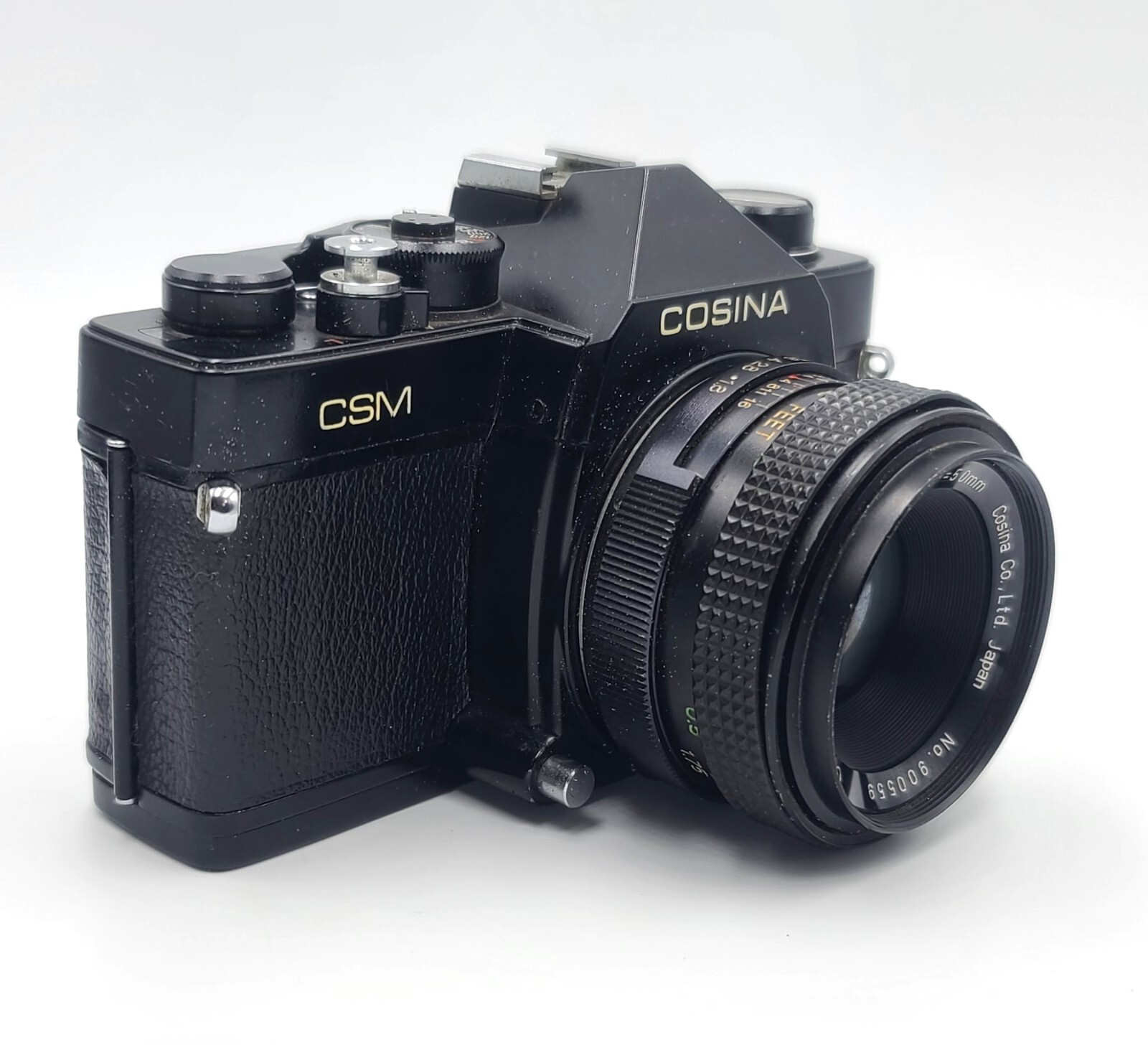 Fotocamera vintage reflex COSINA CSM / obbiettivo 50 mm f1.8 con custodia foto 4