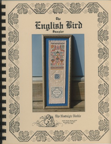 Nostalgische Nadel Englisch Vogel Sampler Sharon Cohen Kreuzstich Hardanger gezeichnet