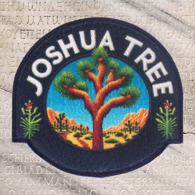 Joshua Tree National Park Patch Iron-on Applique Nature, Los Angeles, Mojave