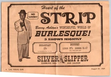 1969 Las Vegas Nevada Newsletter Clipping Large Silver Slipper Burlesque Show