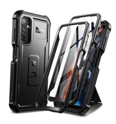 for Samsung Galaxy A25-5G Phone Case, Samsung A24 case [2 Front Frame] Black
