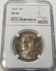 *TONED* 1964 KENNEDY 50C HALF DOLLAR NGC MS66 #6299052-019