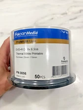 Falcon Premium-Line DVD+R DL 8X 8.5 GB White Thermal 50-Disc Spindle – NEW