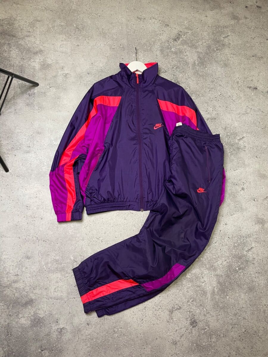 Vintage 90s Nike Nylon Track Suit Multicolour Men's Size M Vintage 90s Nike Nylon Track Suit Multicolour Men's Size M