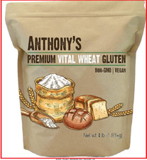 Vital Wheat Gluten Powder by Anthony's High in Protein 4lb 4 Pound Resealable