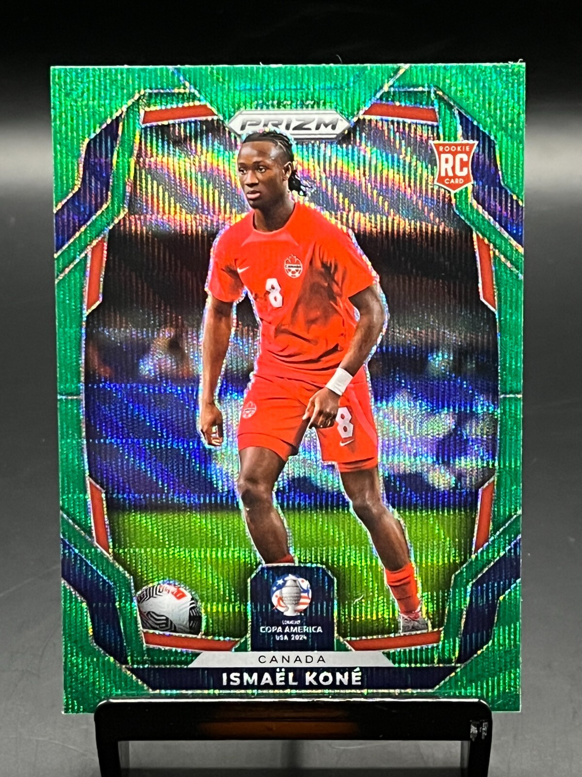 2024 Panini Prizm Copa America Ismael Kone #173 Green Wave Prizm RC Canada