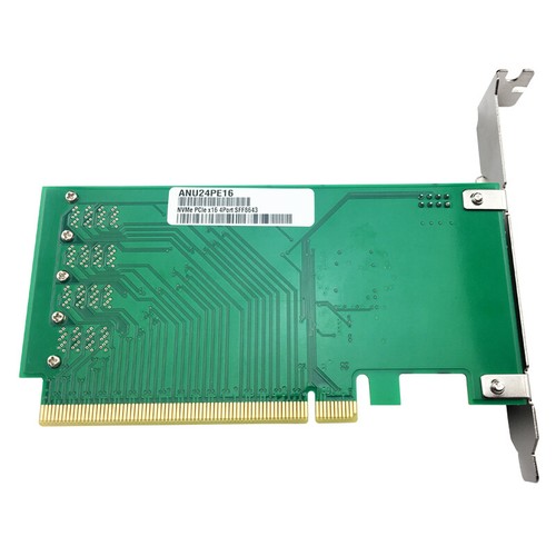 U.2 NVMe SSD SFF8643 to SFF-8639 NVMe U.2 PCIe x16 Quad Port Adapter - US Ship - Picture 4 of 5