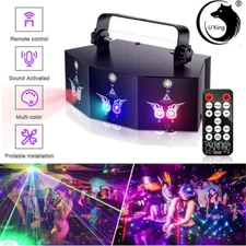9-EYES LED Laser Light DMX Projector Strobe DJ Party Stage Effect Lights+Remote