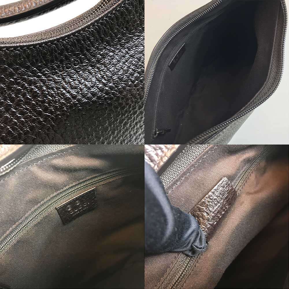 Gucci One Shoulder Bag Leather 179775 Brown Ab Rank Hobo Bag Gucci One Shoulder Bag Leather 179775 Brown Ab Rank Hobo Bag