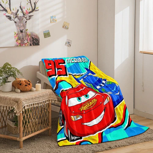 Cars Lightning McQueen coperta in pile lancio divano letto calda morbida coperta flanella - Foto 7 di 10