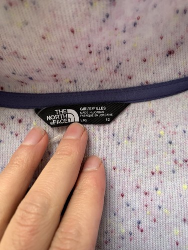 The North Face Kids Purple/Pink Mash Up Fleece Jacket Size L(12) NWT - Picture 5 of 6