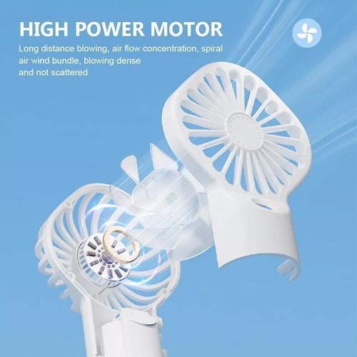 Portable Handheld Misting Fan Water Spray Fan Adjustable 4-Speed Personal Fan - Picture 9 of 15