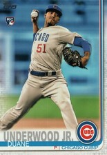 #315 Duane Underwood Jr. Rookie Chicago Cubs 2019 Topps Series 1 Baseball Card E