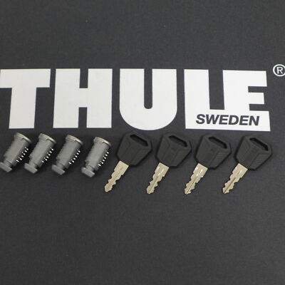 Thule 4x Ersatzschlüssel +Schloß Premium N234 für Dachträger Boxen Fahrradträger