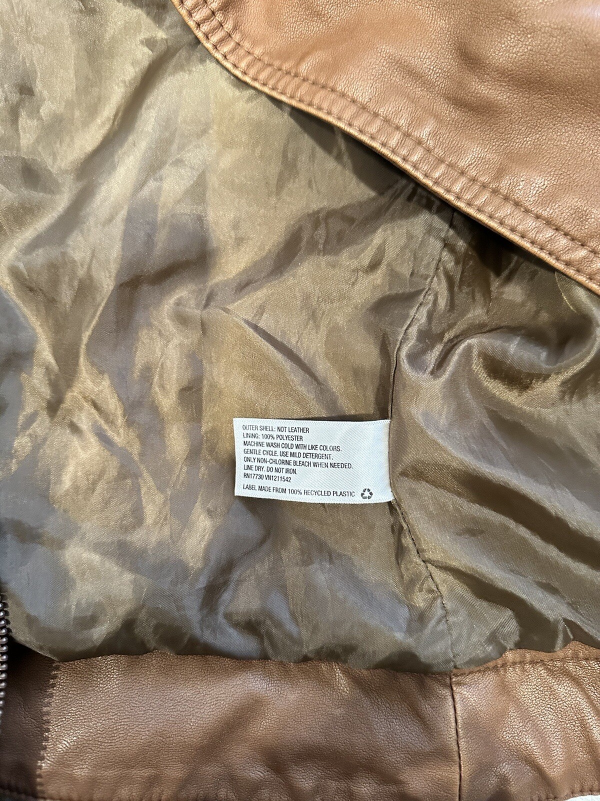 Universal Thread Jacket Womens Small Brown Faux L… - image 7