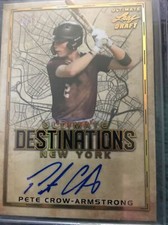 🔥2020 Leaf Ultimate Draft Pete Crow-Armstrong Destinations Autograph  #d 2/10🔥