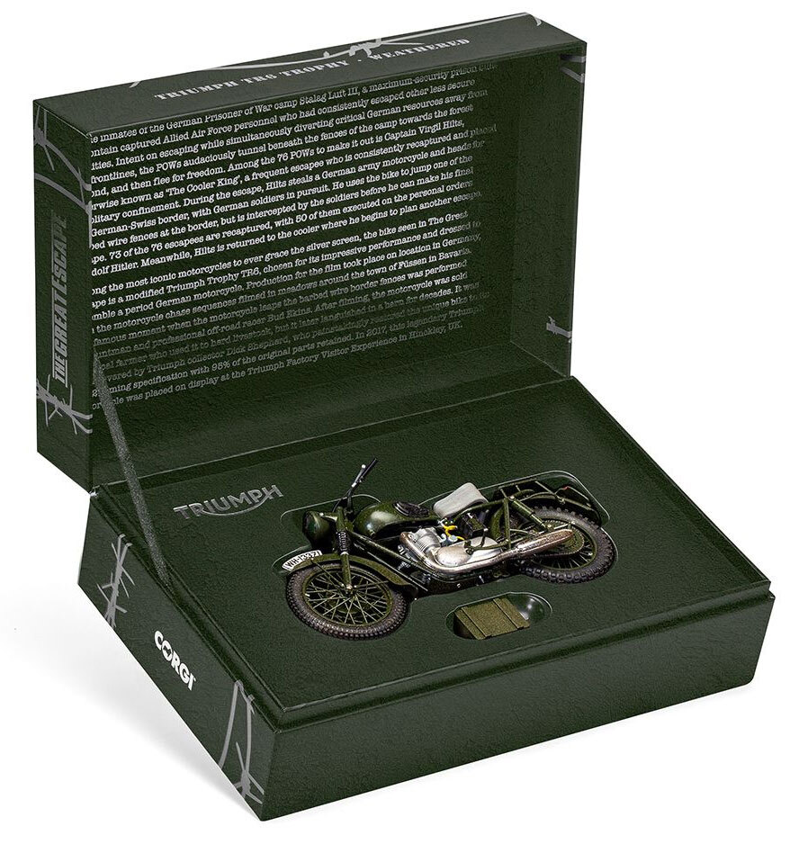Great Escape Triumph TR6 Trophy Motorcycle Diecast Replica by