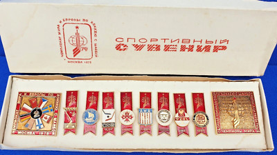 10 ABZEICHEN PINS EISHOCKEY WM 1979 MOSKAU VINTAGE SAMMLER HOCKEY